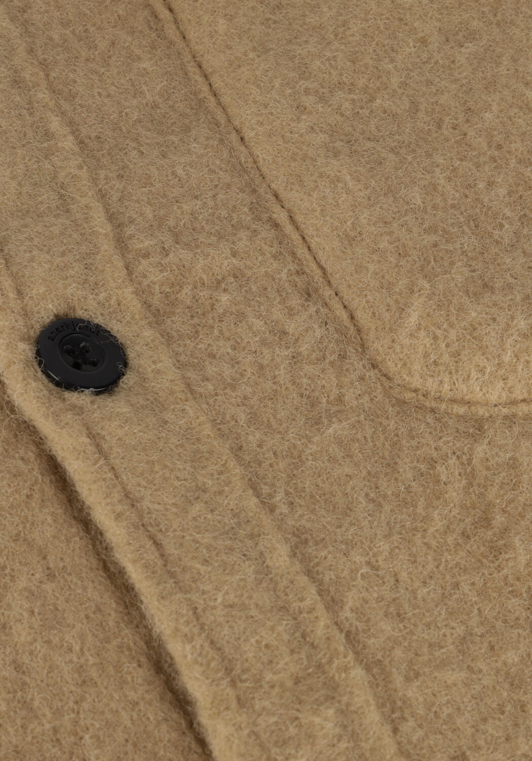 Zand ANERKJENDT Overshirt AKLION BOILED WOOL OVERSHIRT - large