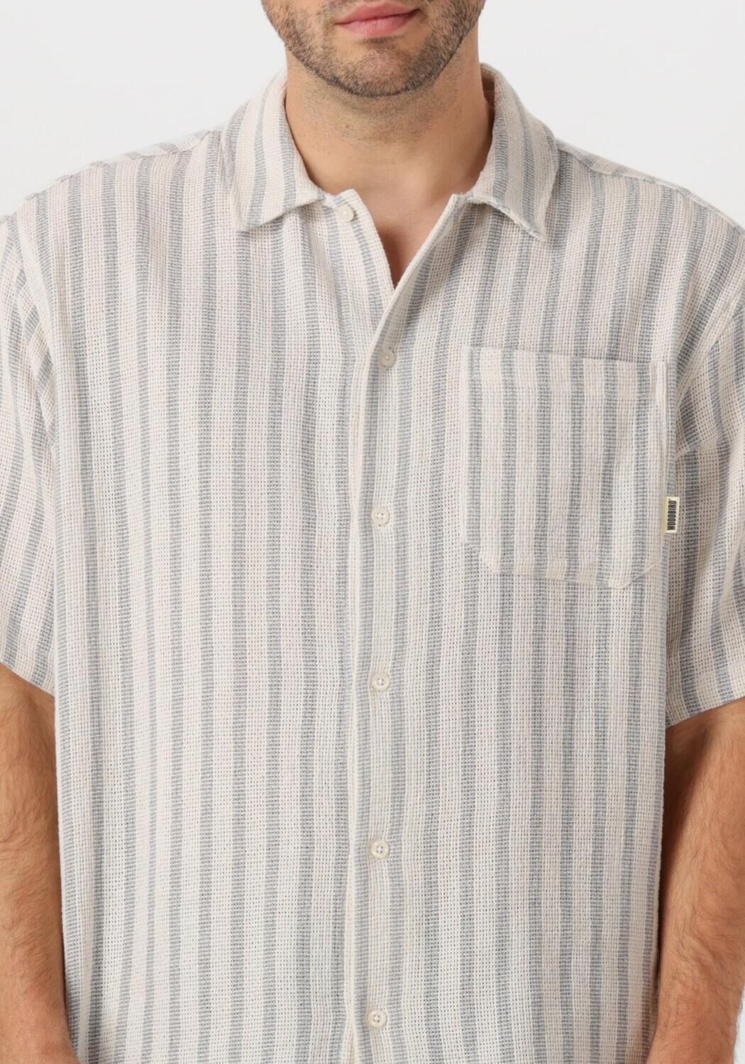 WOODBIRD Heren Overhemden Wbbanks Weeve Shirt Grijs