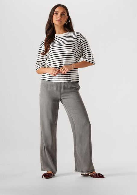 Zwarte CATWALK JUNKIE T-shirt LOOSE FIT STRIPE TSHIRT - large