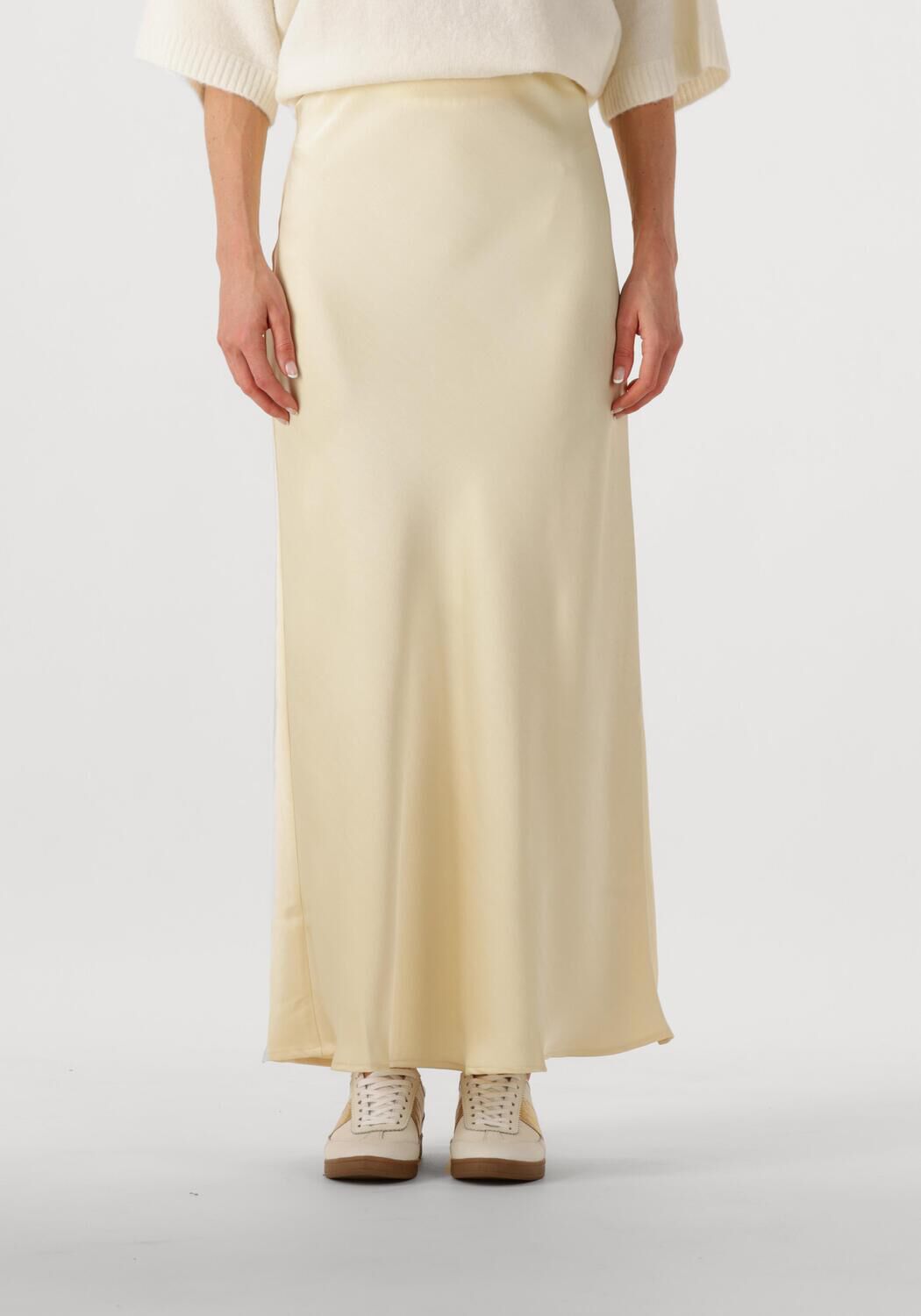 NEO NOIR Dames Rokken Vicky Heavy Sateen Skirt Gebroken Wit