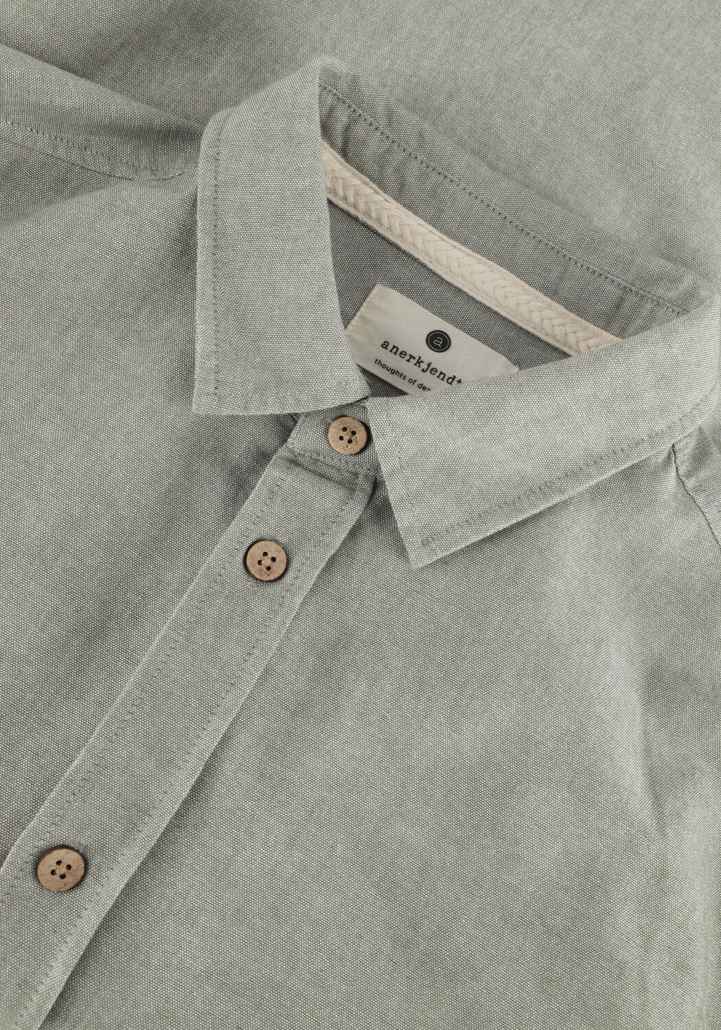 Olijf ANERKJENDT Casual overhemd AKLOUIS L/S LINEN SHIRT - large