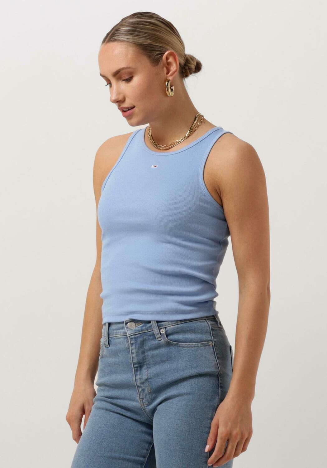 TOMMY JEANS Dames Tops & T-shirts Tjw Essential Rib Tank Blauw