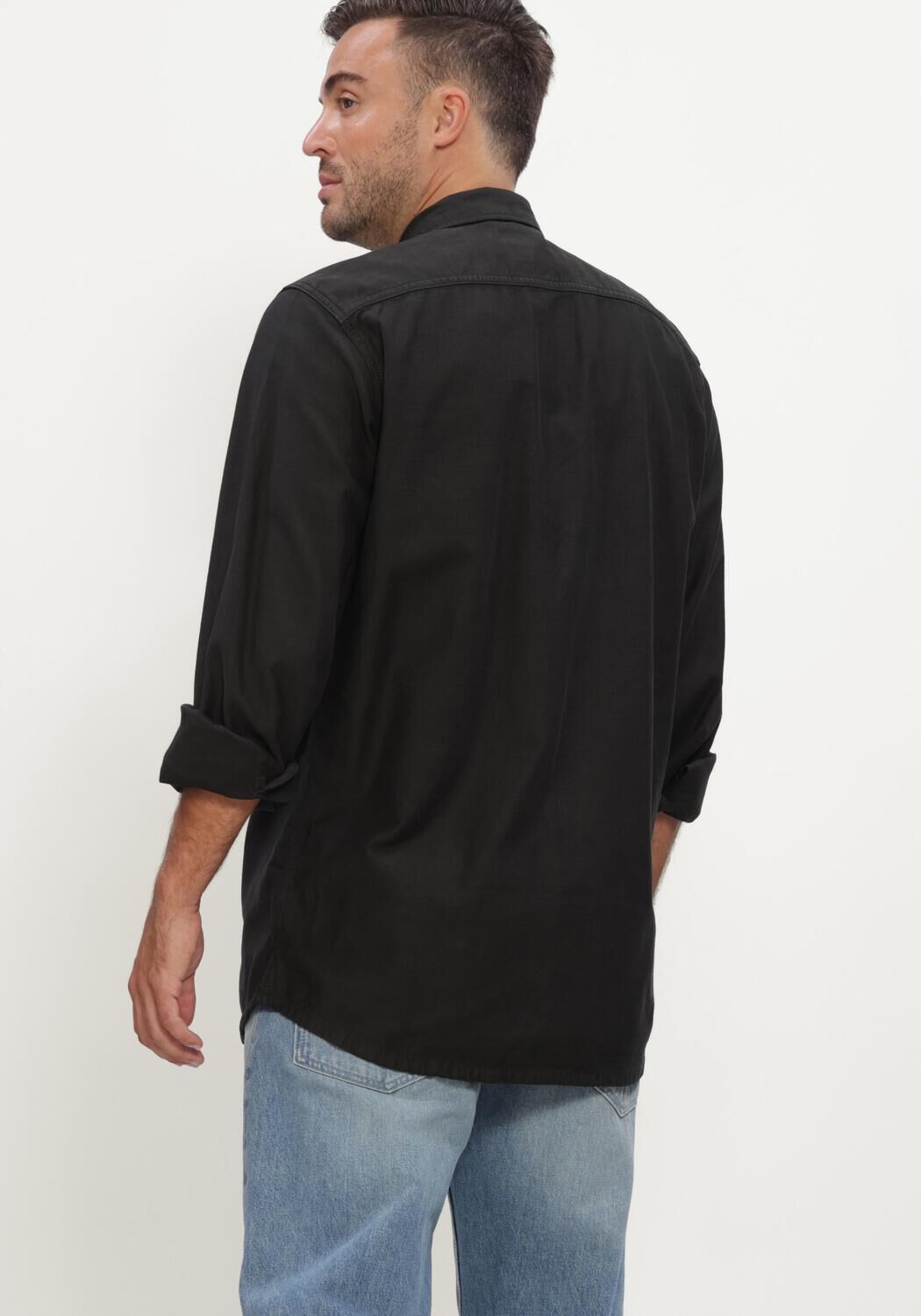 Zwarte G-STAR RAW Blouses REGULAR 1-PKT SHIRT L\S - large