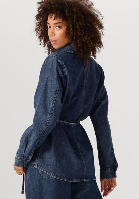 Donkerblauwe SELECTED WOMEN Blouses SLFRELAXED SELMA-NOA LS DENIM SHIRT - large
