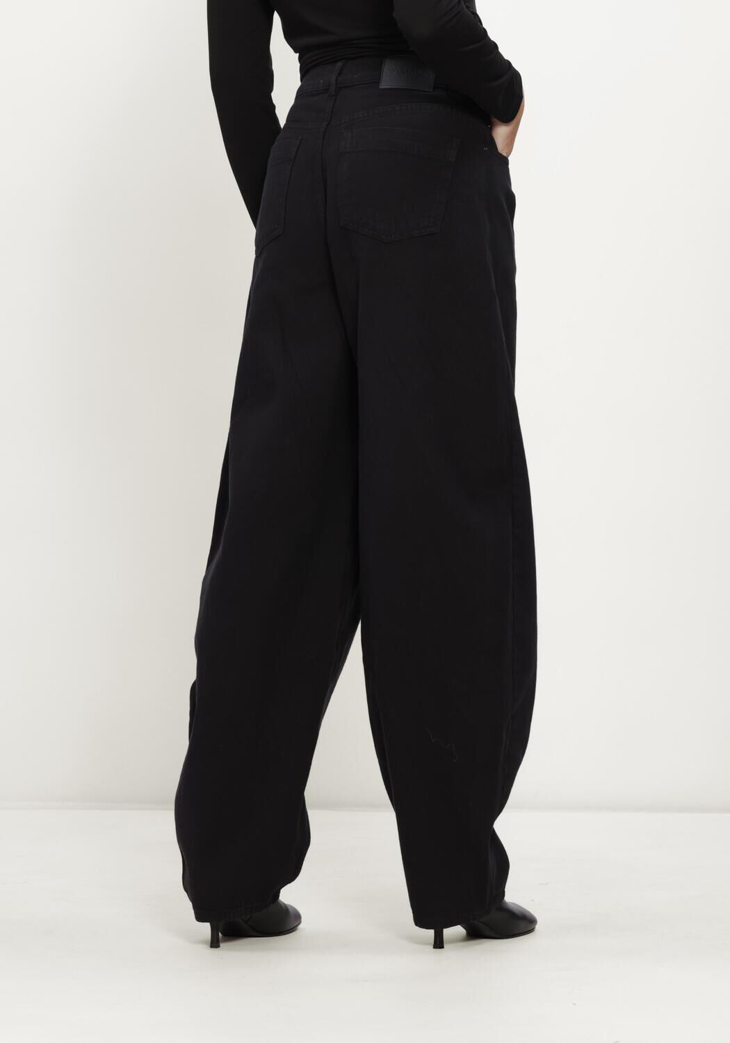 Zwarte CO'COUTURE Barrel jeans AKIRACC BARREL PANT - large