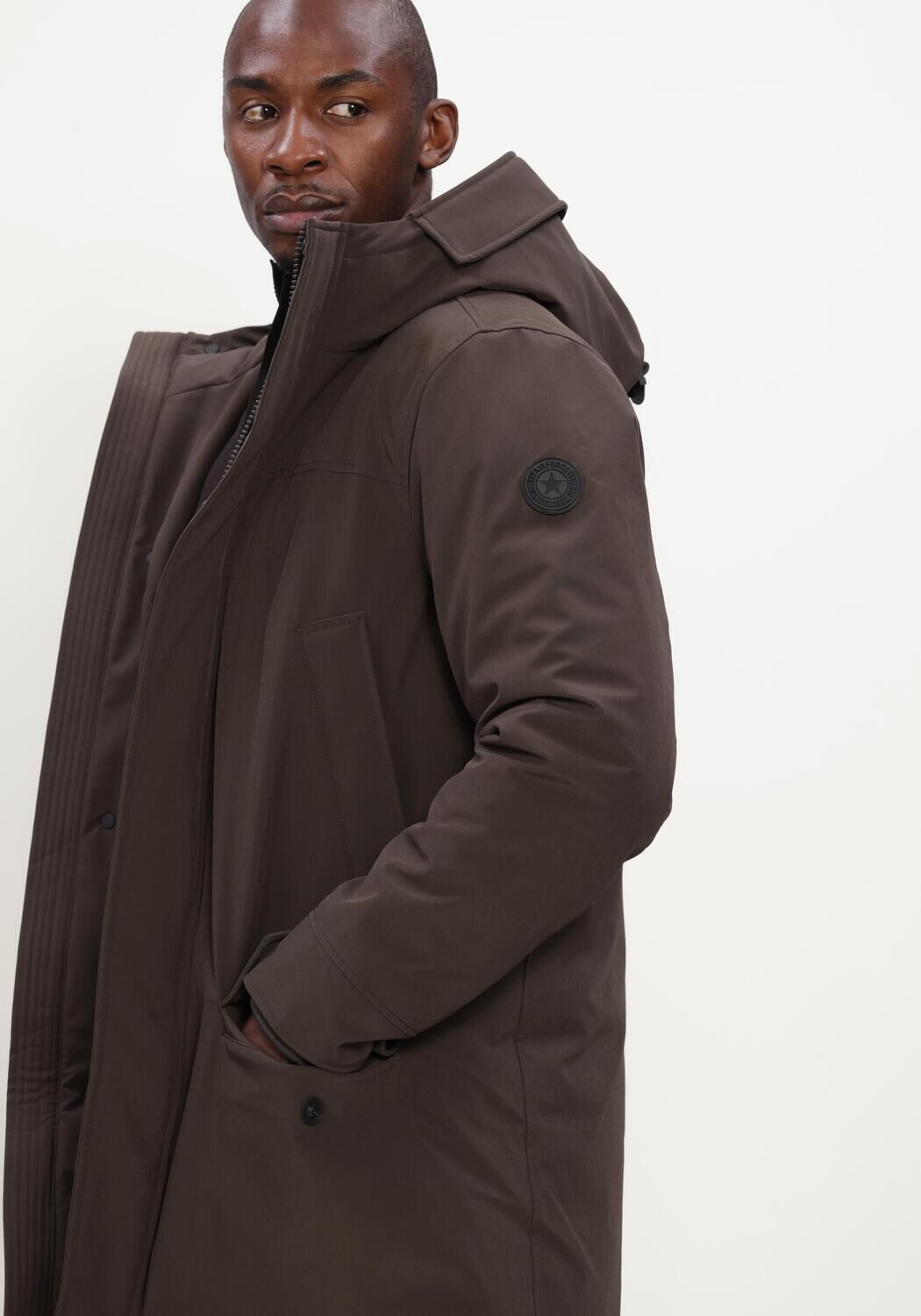 Bruine AIRFORCE Jassen SNOW PARKA - large