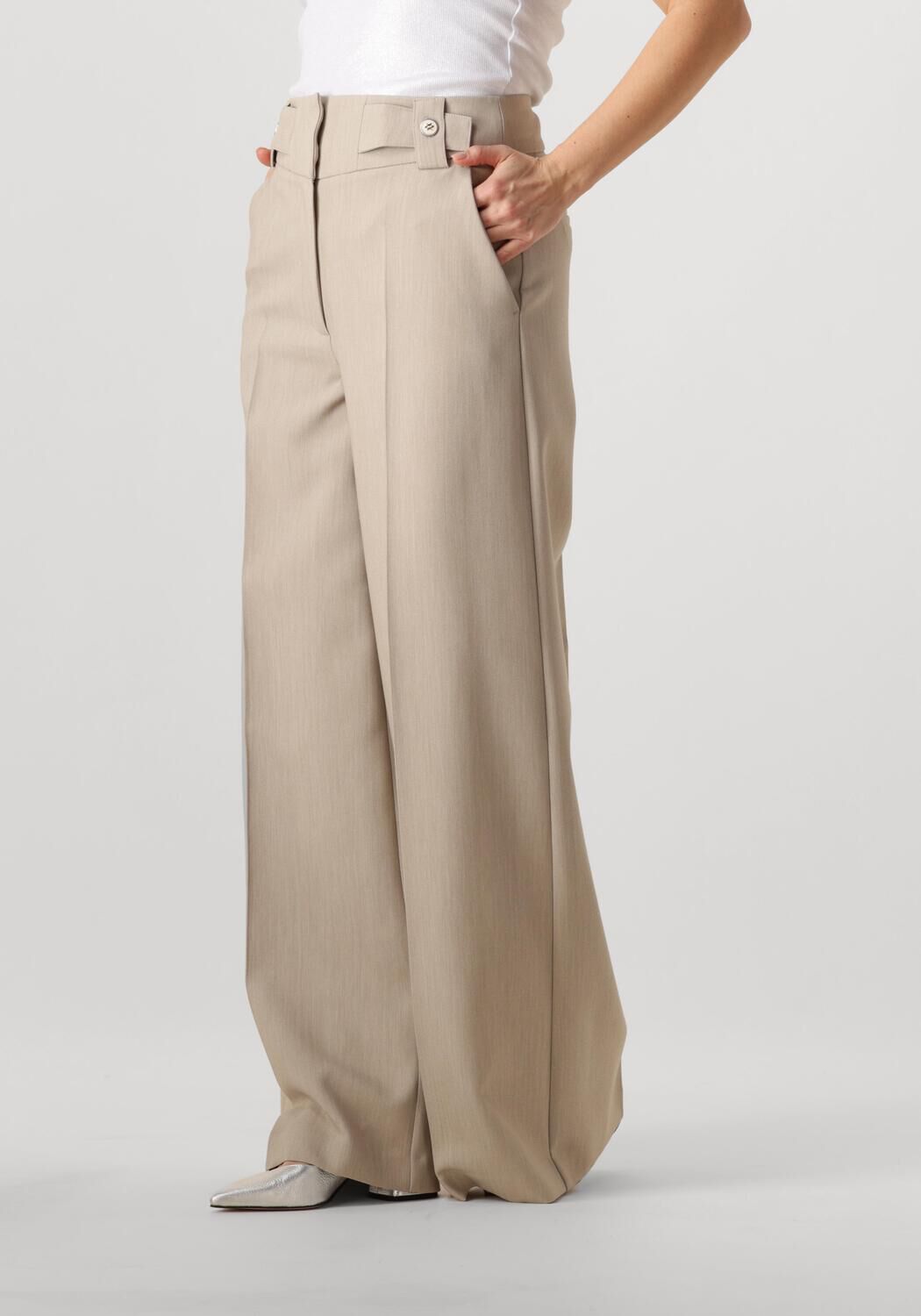 AAIKO Dames Broeken Nore Buttons R Pes 345 Beige