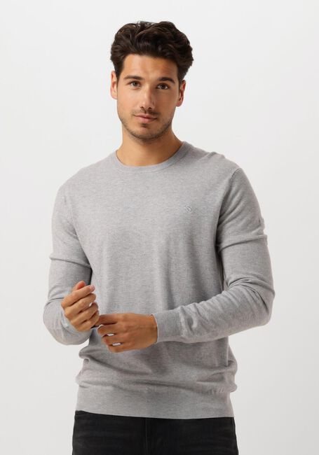 Grijze SCOTCH & SODA Trui VISCOSE PULLOVER CREWNECK - large