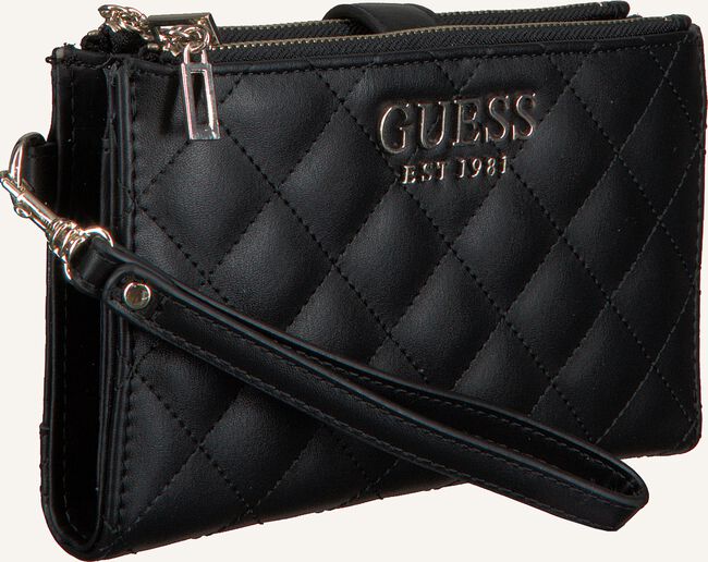 Zwarte GUESS Portemonnee MELISE SLG DBL ZIP ORGANIZER Zwarte GUESS Portemonnee MELISE SLG DBL ZIP ORGANIZER - large