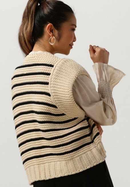 Gebroken wit SUMMUM Vest SLEEVELESS CARDIGAN CHUNKY RIBBLE KNIT - large
