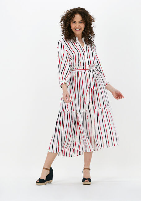Witte TOMMY HILFIGER Midi jurk VISCOSE MIDI SHIRT DRESS 3/4 SLV - large