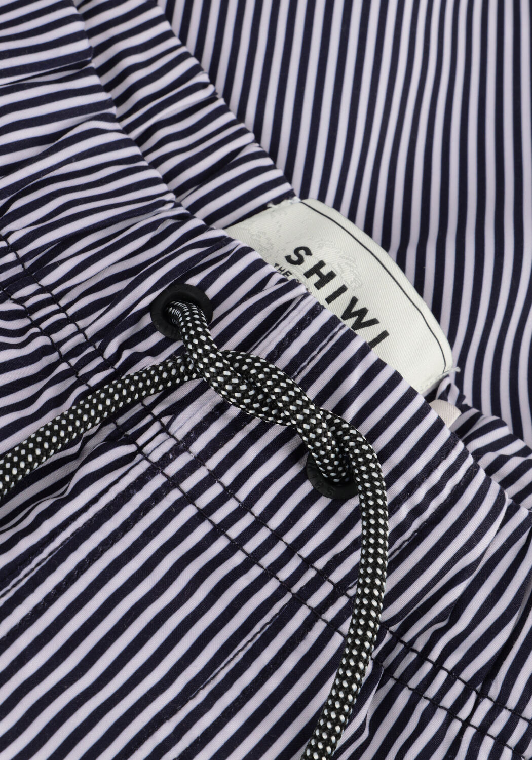 Donkerblauwe SHIWI Zwembroeken MEN SWIMSHORT SKINNY STRIPE - large