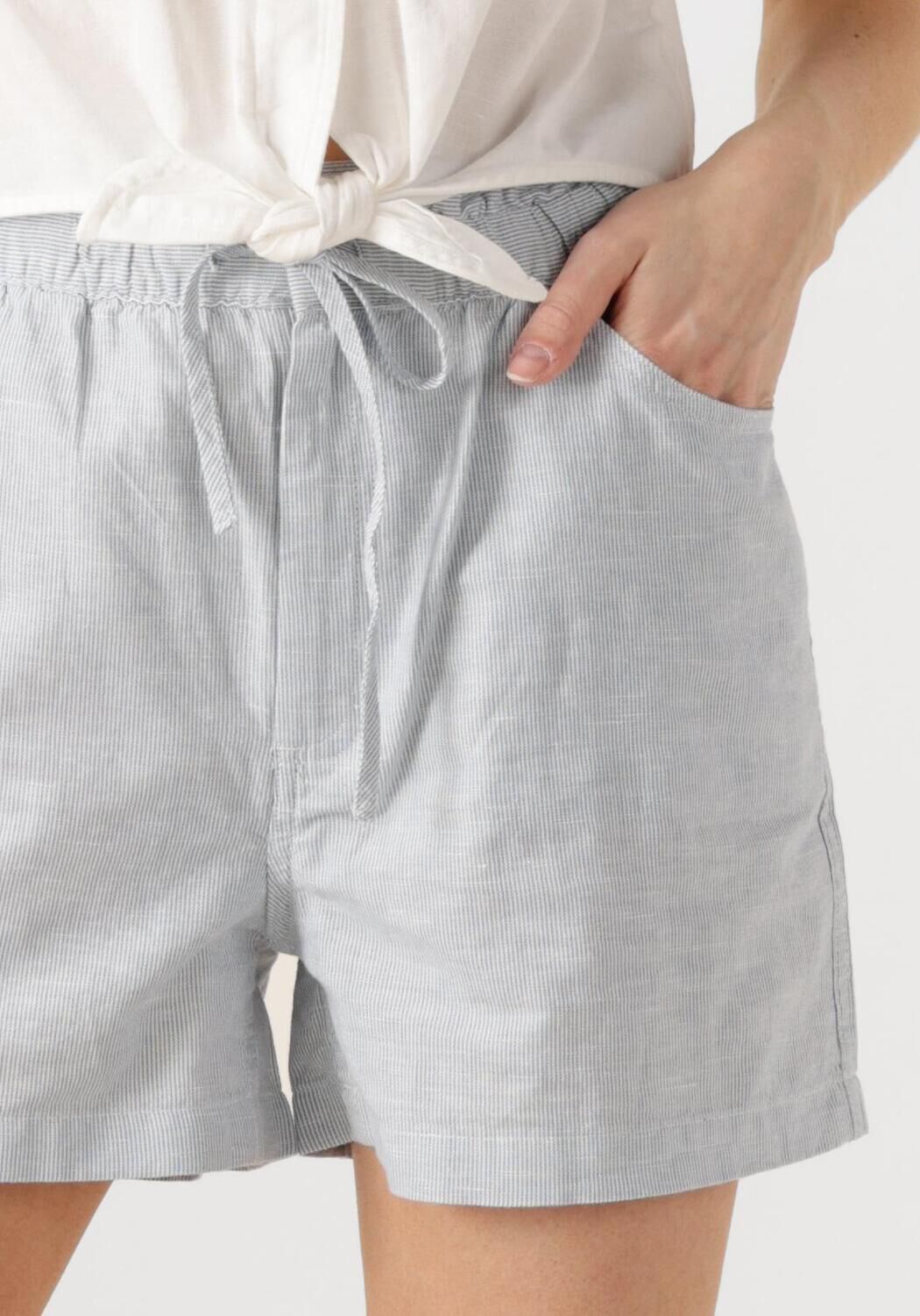 TOMMY JEANS Dames Broeken Tjw Cotton Linen Short Lichtblauw