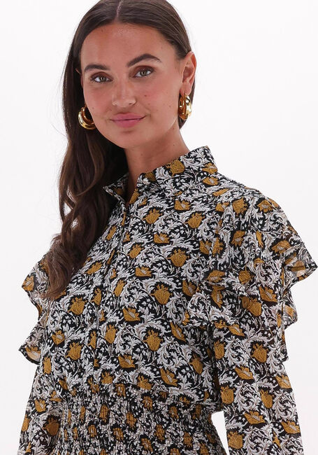 Gele COLOURFUL REBEL Mini jurk ZINA PAISLEY FLOWER MINI DRESS - large