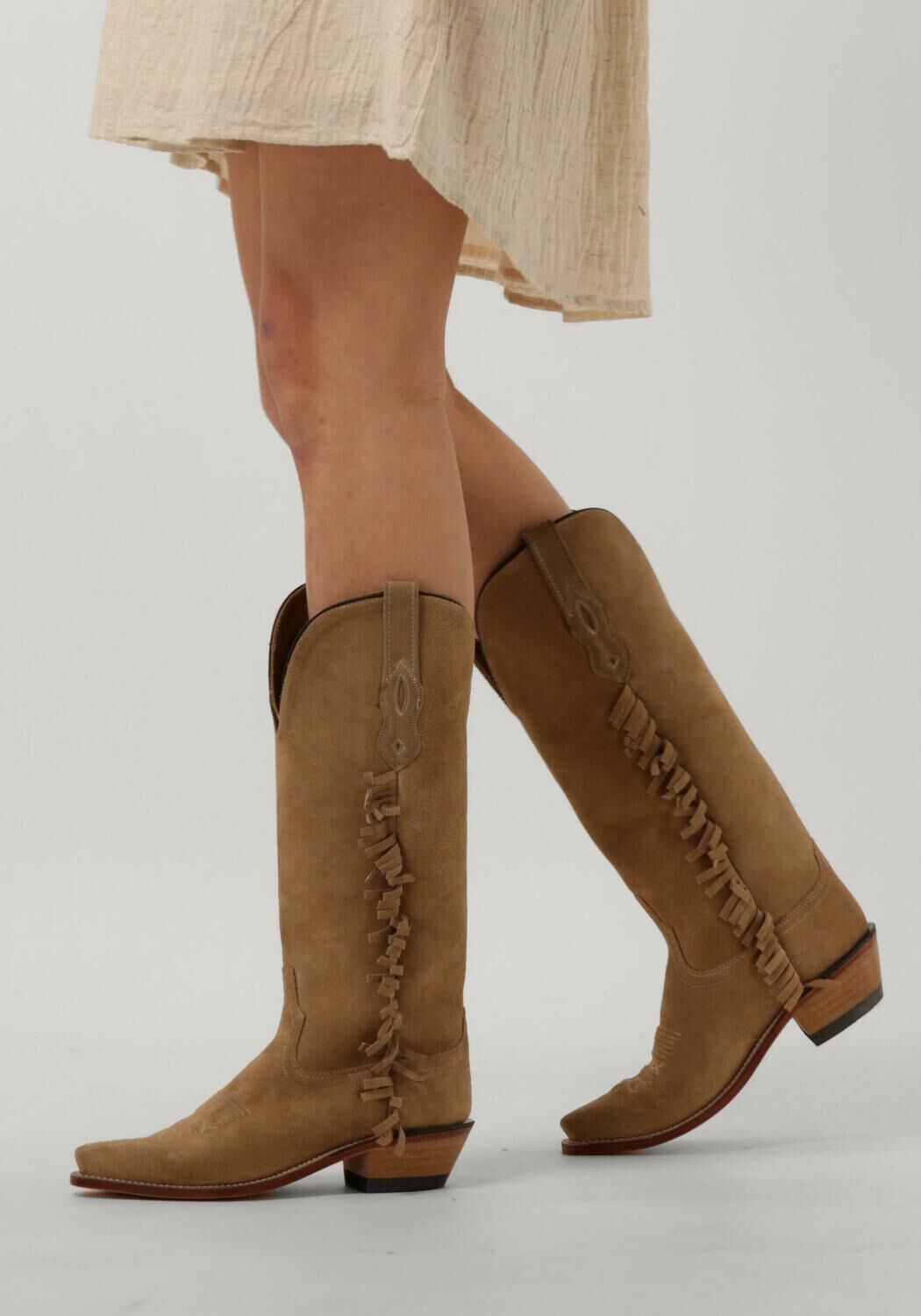 Beige BOOTSTOCK Cowboylaarzen RUFFLE HIGH SHAFT WOMEN - large