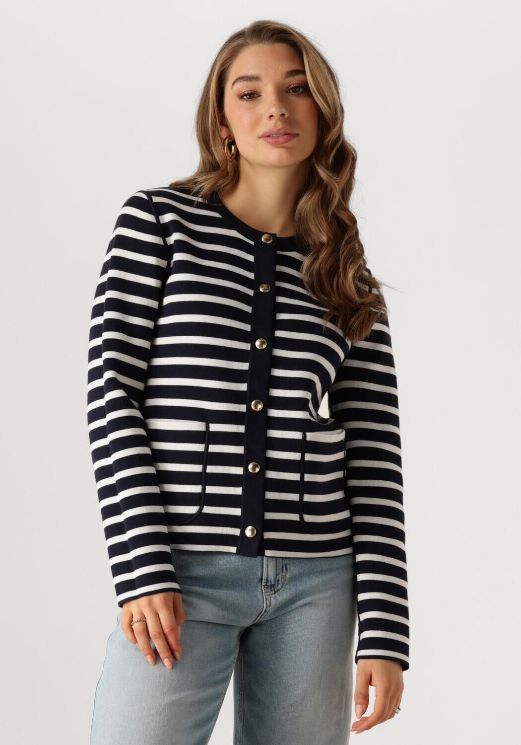 Blauwe TOMMY HILFIGER Vest CO JERSEY STCH REVERSIBLE CARDI - large