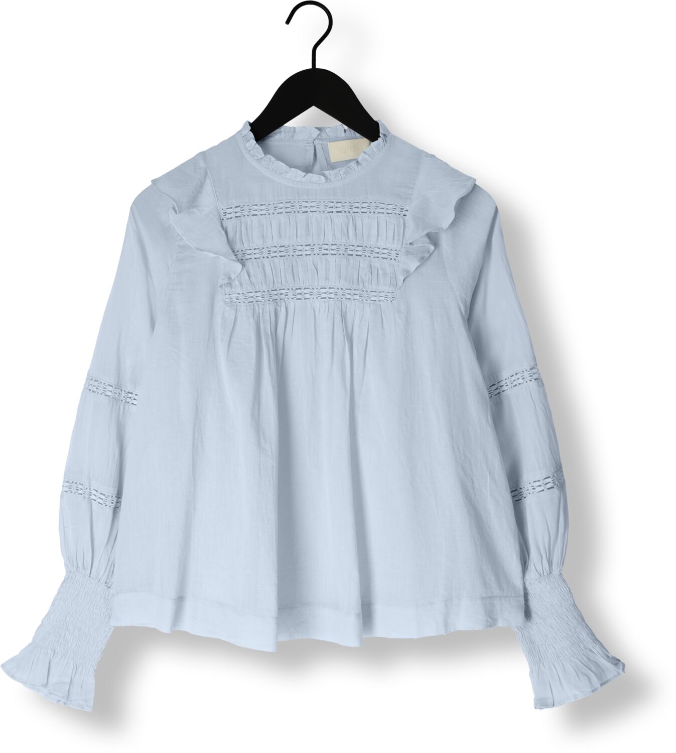 NOTRE-V Dames Blouses Voile Blouse Lichtblauw