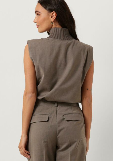 Taupe CO'COUTURE Spencer VIDACC RIB TURTLENECK VEST - large