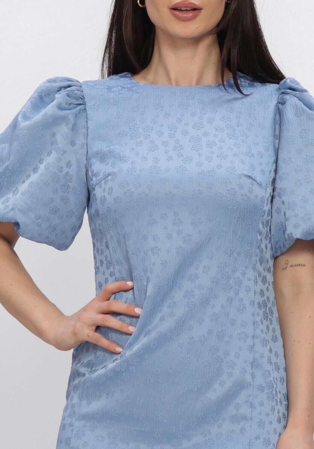 Blauwe Y.A.S. Jurken YASSANNE SS DRESS - large