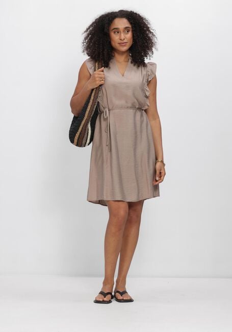 Zand CO'COUTURE Mini jurk HERACC FRILL SS CROP V-DRESS - large
