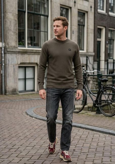 Grijze BUTCHER OF BLUE Trui STRUCTURE CREW - large