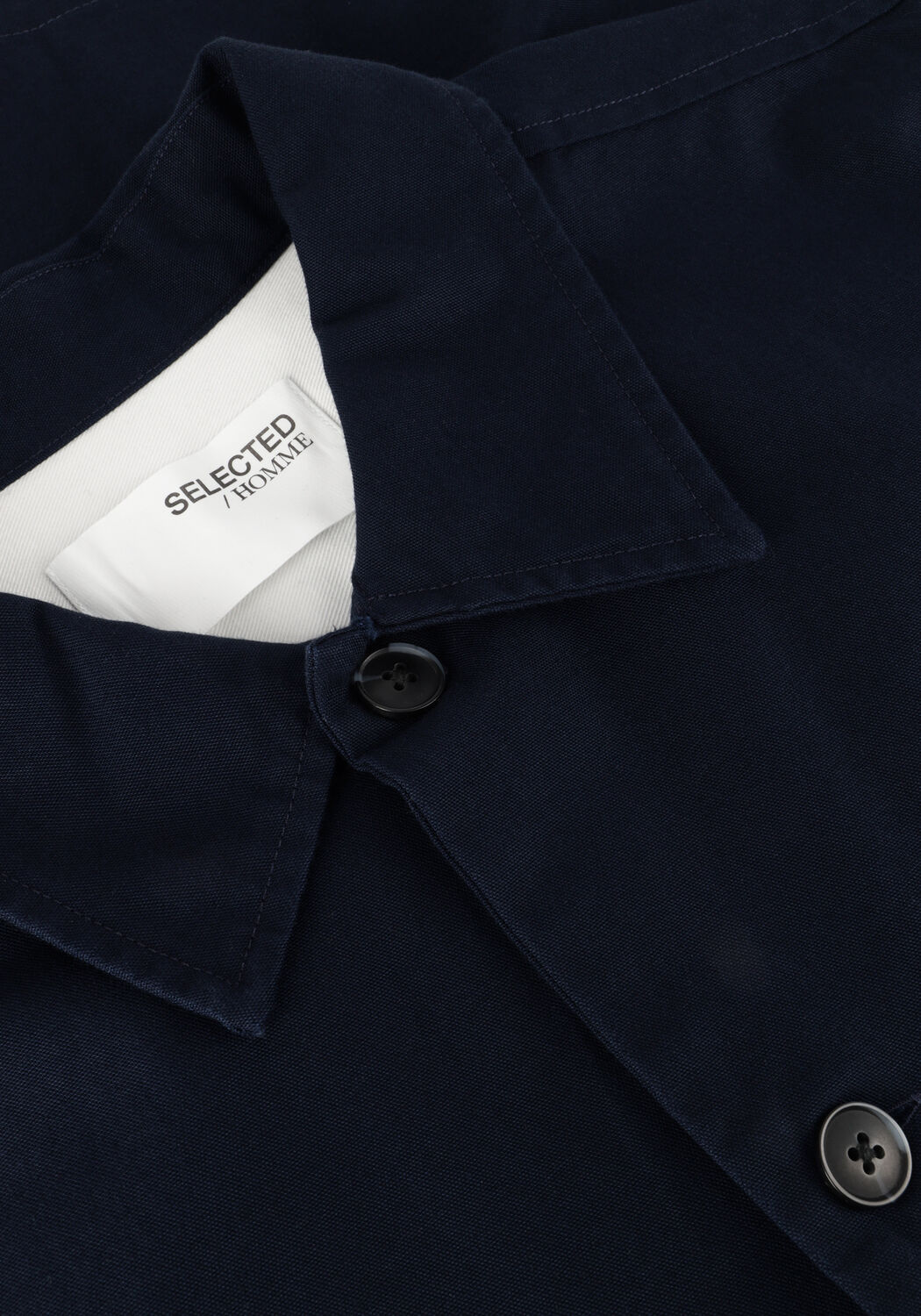 Donkerblauwe SELECTED MEN Overshirt SLH-CANVAS WORKWEAR OVERSHIRT LS - large