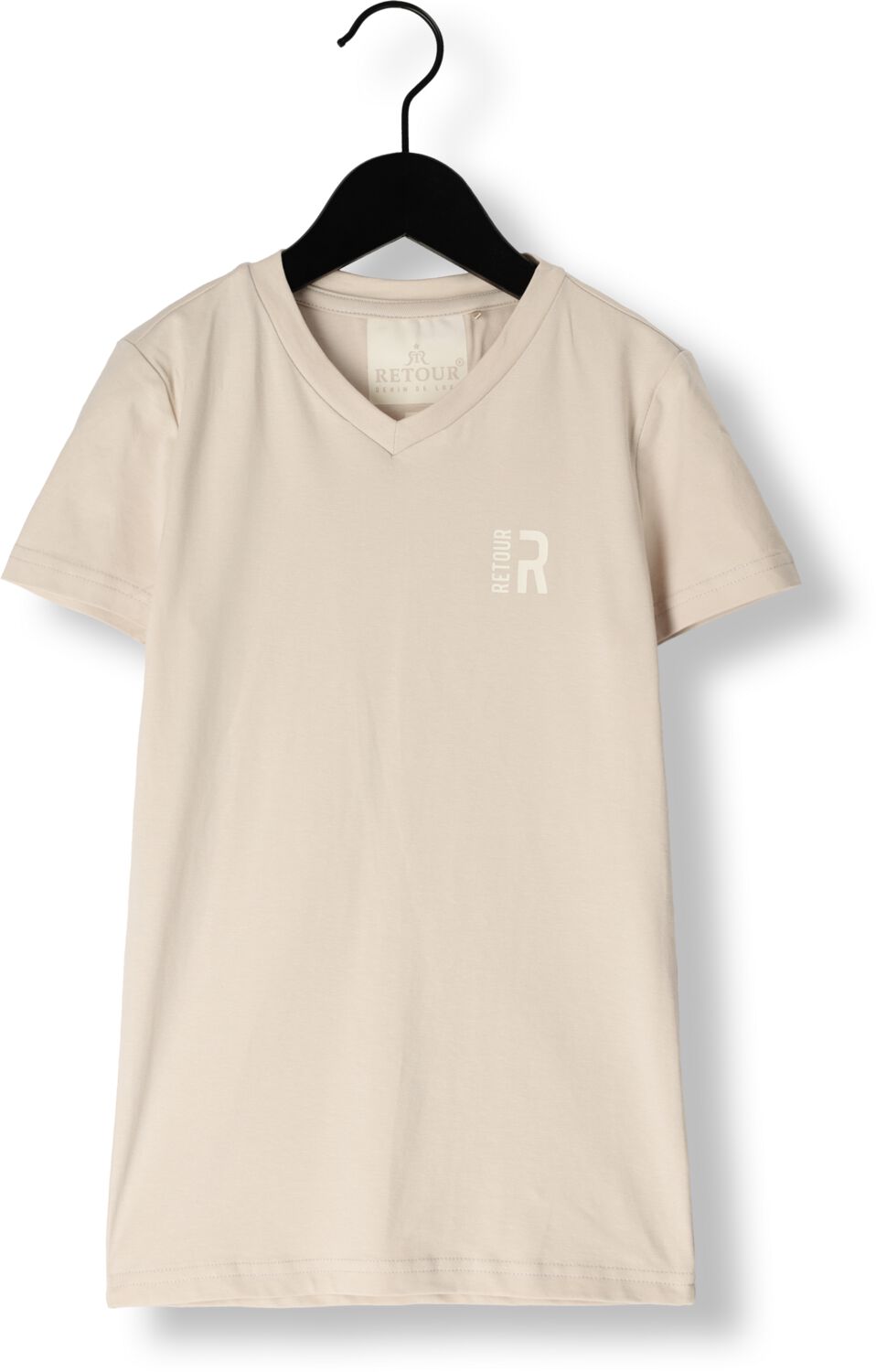 Retour Jeans T-shirt Sean lichtgroen Jongens Stretchkatoen V-hals Effen 122 128
