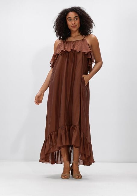 Bruine DEVOTION Maxi jurk AURA - large
