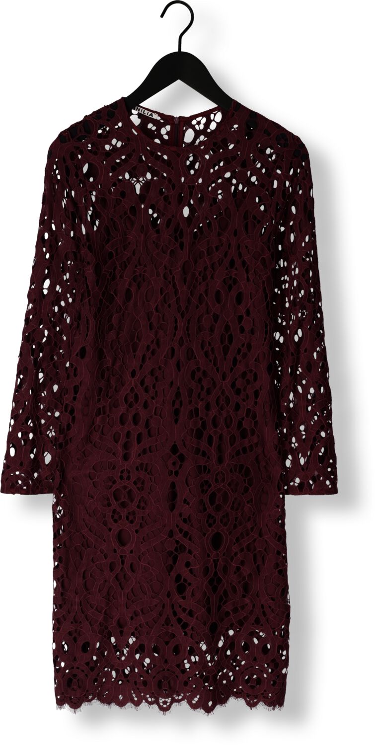 VANILIA Dames Jurken Lace Midi Dress Rood