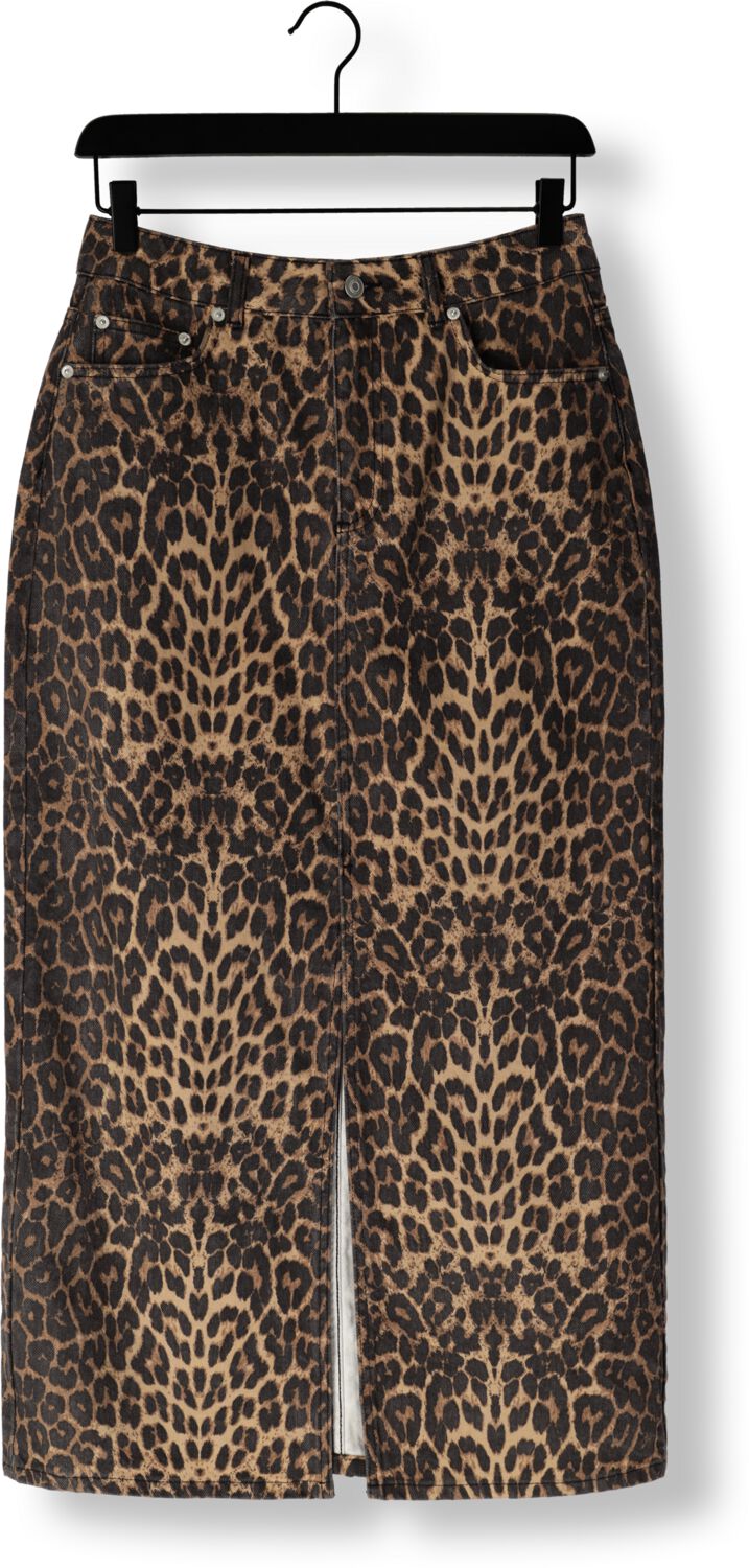 NEO NOIR Dames Rokken Frankie Leopard Skirt Bruin