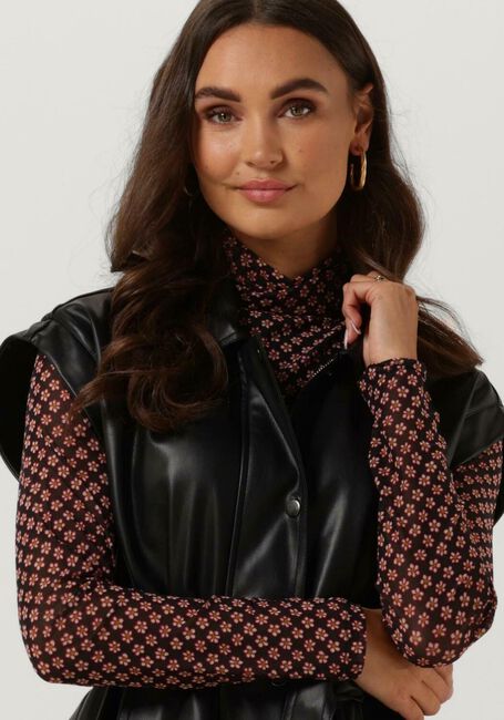 Zwarte NA-KD Gilet BELTED PU VEST - large