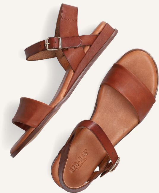 Cognac RED-RAG Platte sandalen 79370 Cognac RED-RAG Platte sandalen 79370 - large