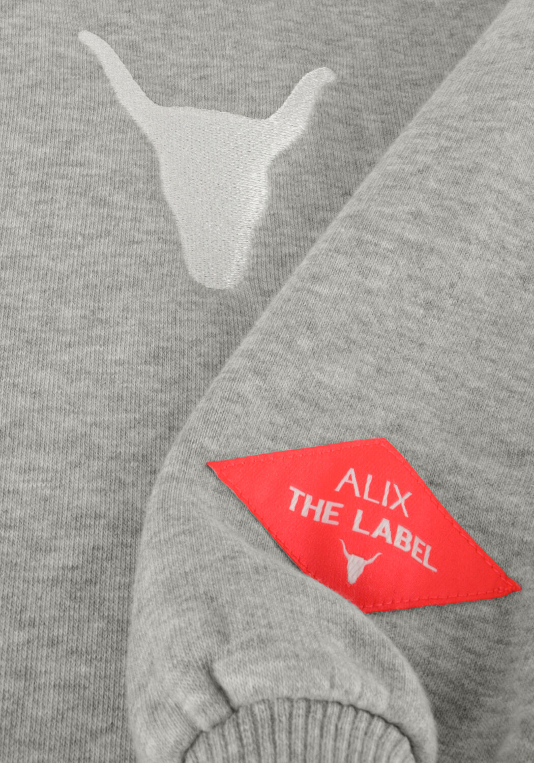 Grijze ALIX MINI Sweater KNITTED BULL SWEATER - large