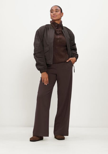 Bruine MSCH COPENHAGEN Pantalon MSCHMACY MICHELLE HW WIDE PANTS REGULAR - large