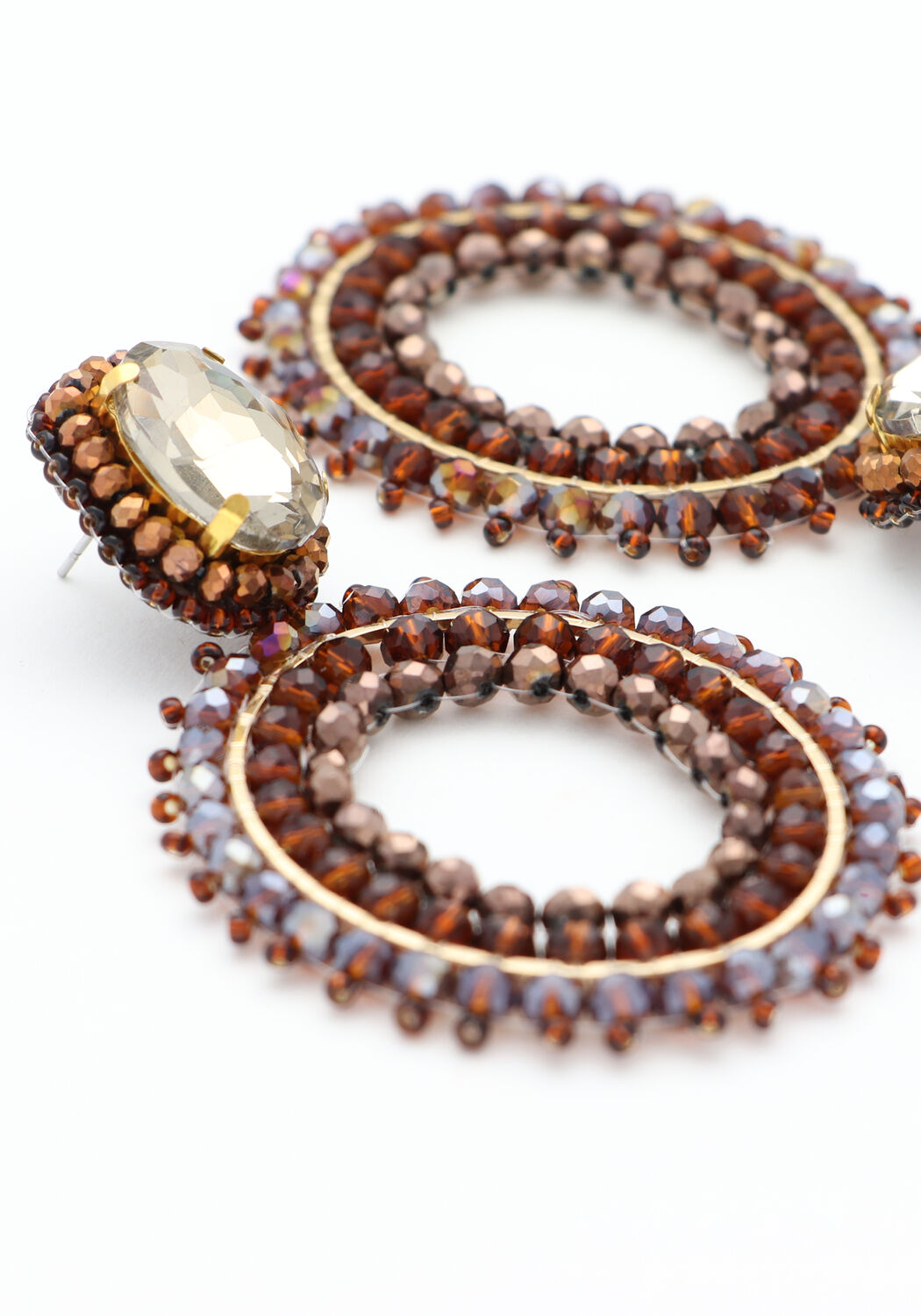 Multi PAULIE POCKET Oorbellen OVAL STONE EARRINGS - large