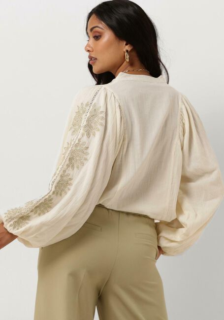 Gebroken wit SUMMUM Blouses TOP GOLD LUREX EMBROIDERY - large