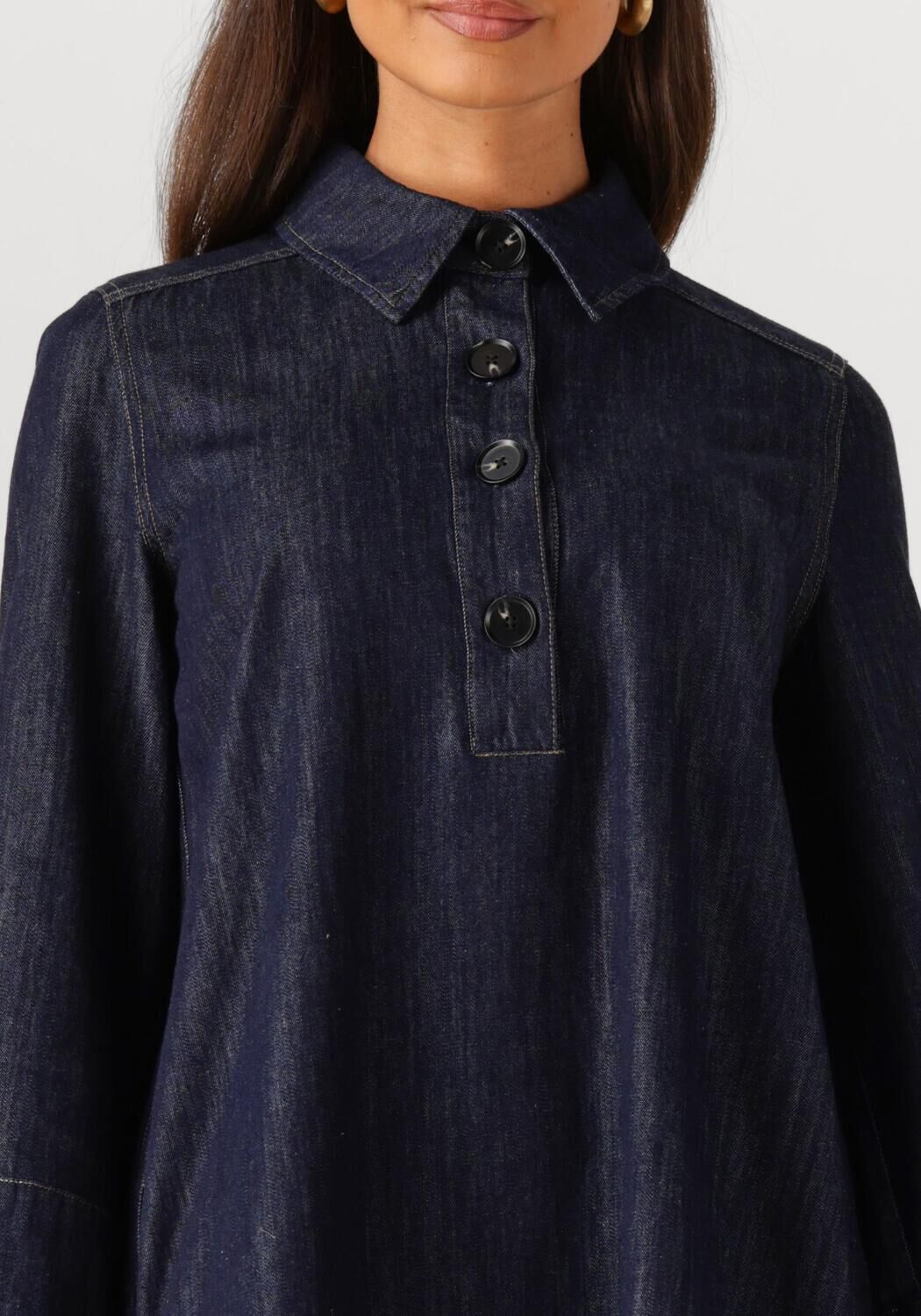 SECOND FEMALE Dames Jurken Dera Denim Tunic Dress Donkerblauw
