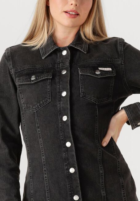 Antraciet CALVIN KLEIN Mini jurk LS DENIM MINI DRESS CK - large
