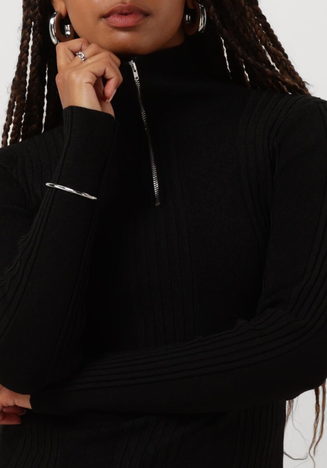 MODSTRÖM Modström Dames Tops & T-shirts Krissamd Zip T-neck Zwart