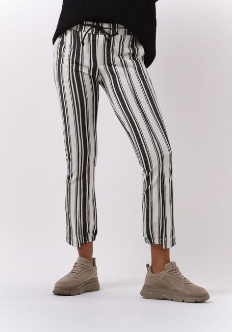 Gebroken wit 10DAYS Pantalon STRAIGHT JOGGER STRIPES - large