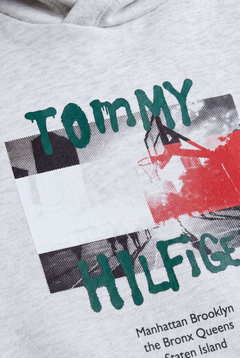 Tommy Hilfiger Jongens Truien & Vesten Flag Grafitti Hoodie - Lichtgrijs, foto 3