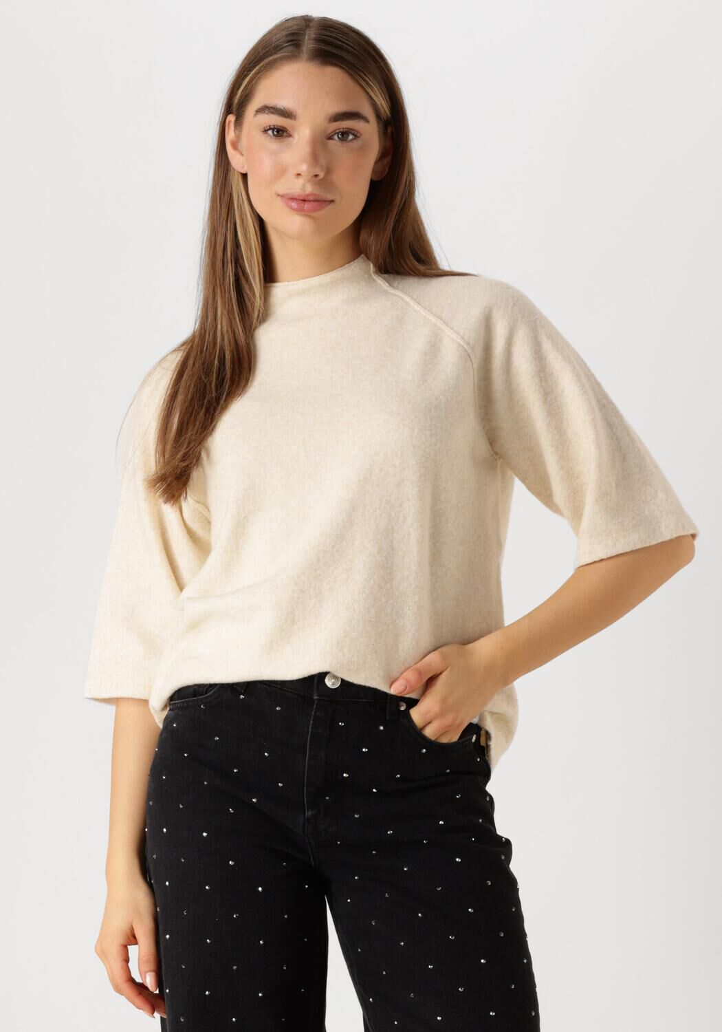 PENN & INK Dames Truien & Vesten W24b298ltd Creme