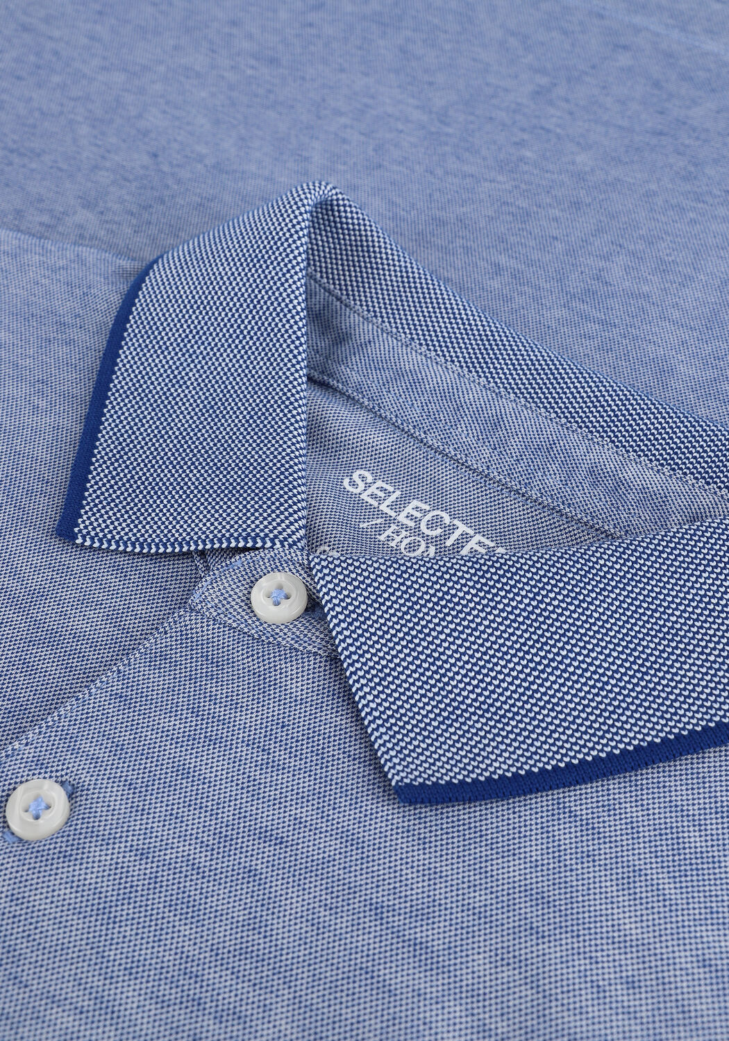 Lichtblauwe SELECTED MEN Polo SLHLEROY COOLMAX SS POLO B NOO - large