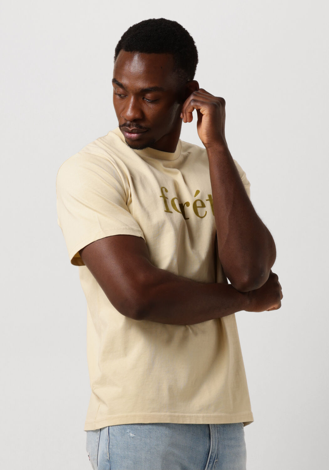 FORÉT Forét Heren Polo's & T-shirts Resin T-shirt Beige