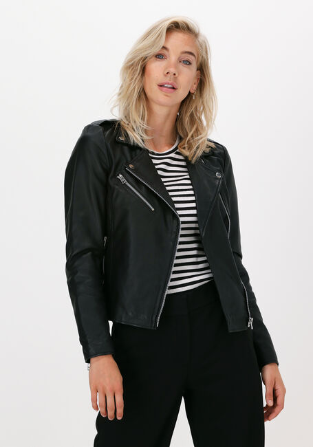 Zwarte Goosecraft Leren Jas Gc Julia Biker | Omoda