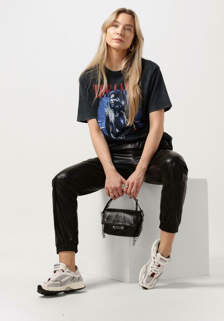 Zwarte ALIX THE LABEL Pantalon LADIES WOVEN SHINY TRAINING PANTS - large