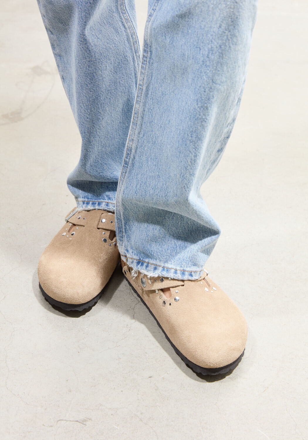 Taupe BIRKENSTOCK Instappers BOSTON RIVET - large