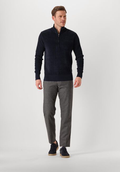 Blauwe SELECTED HOMME Trui SLHRODNEY LS HIGH NECK HALF ZIP - large