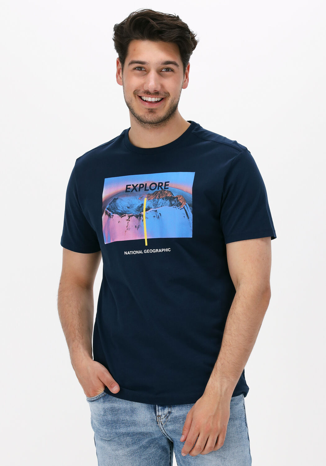 Blauwe NATIONAL GEOGRAPHIC T-shirt 