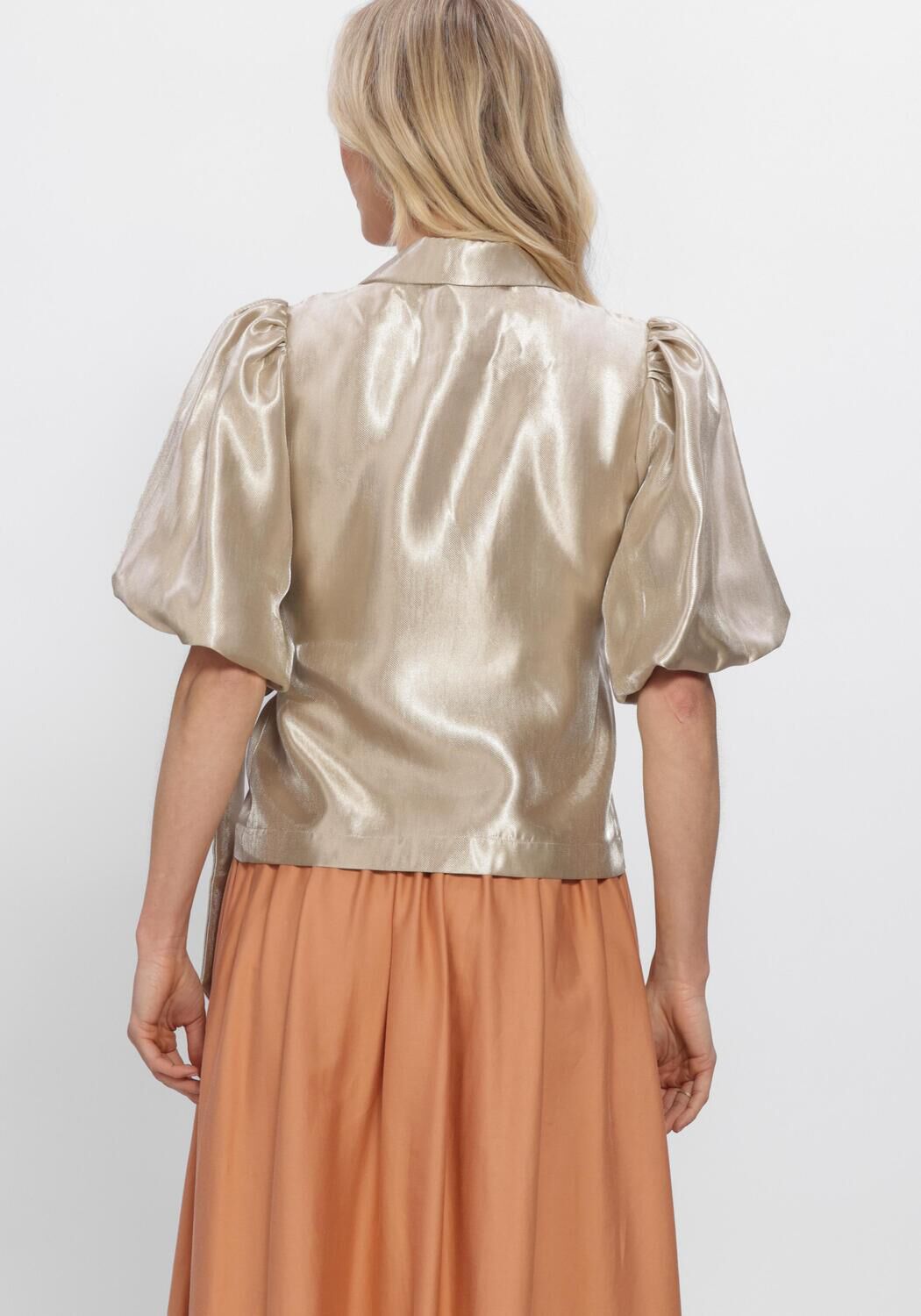 Gouden FREEBIRD Blouses WV-SHINY-TWILL-VIS-26-1 - large